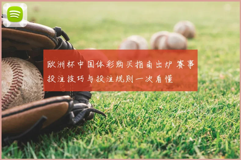 欧洲杯中国体彩购买指南出炉 赛事投注技巧与投注规则一次看懂